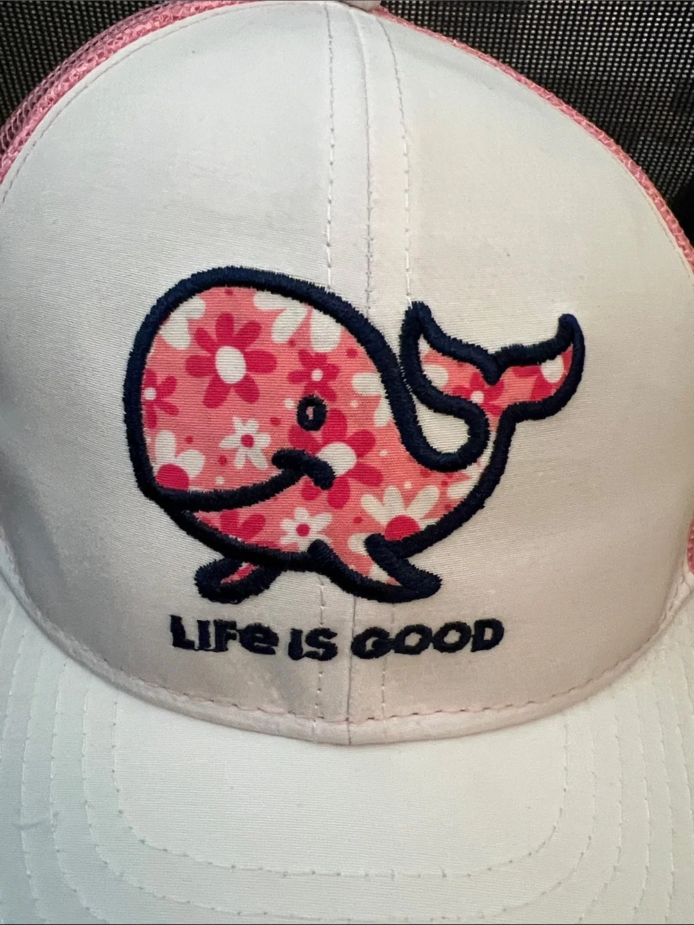Like New - Youth Life is Good Baseball Cap with whale - OS